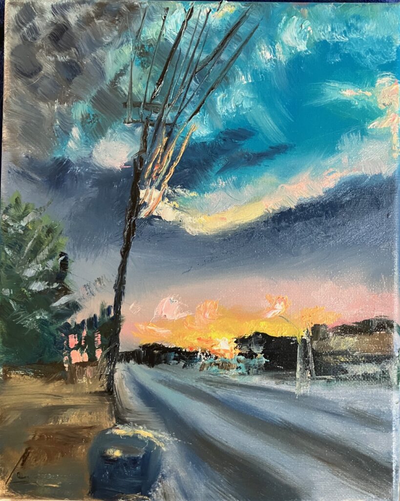 Oil painting of Bardstown Road